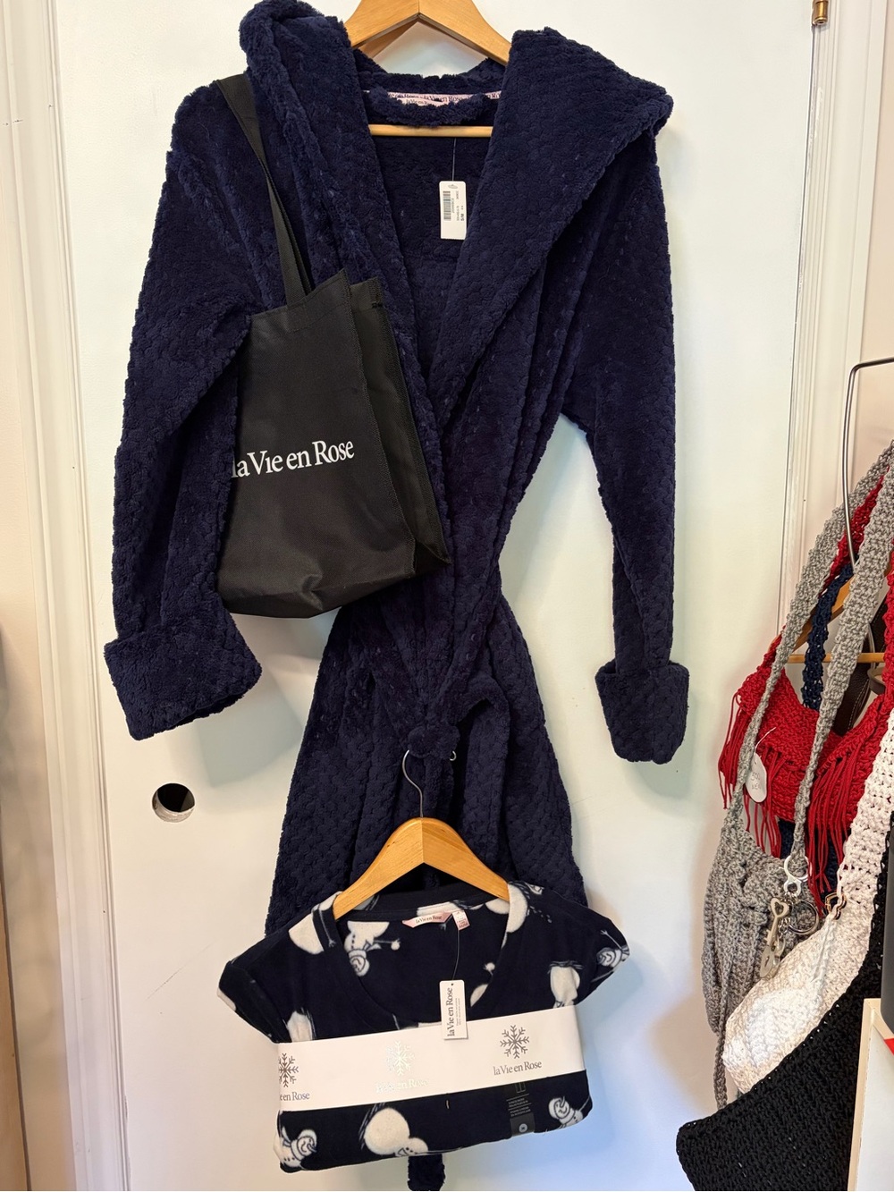 NWT La Vie en Rose Navy Robe/Pj bundle